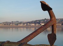 Instow from Appledore showing The Boathouse